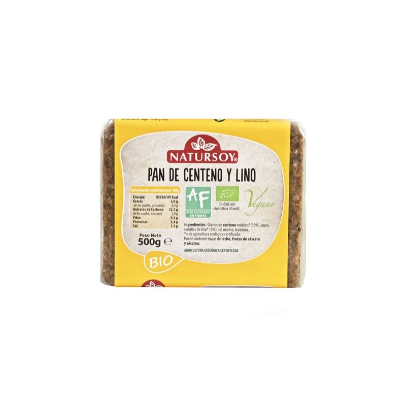 Pan de centeno y lino 500g ECO