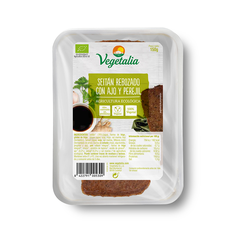 Seitan arrebossat all i juli. ECO