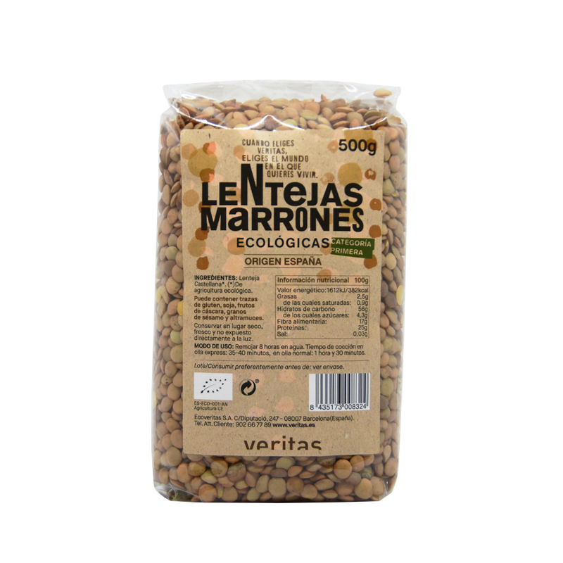 Llenties marrons 500g ECO