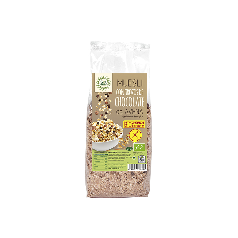 Muesli de civada amb xoco s/g ECO