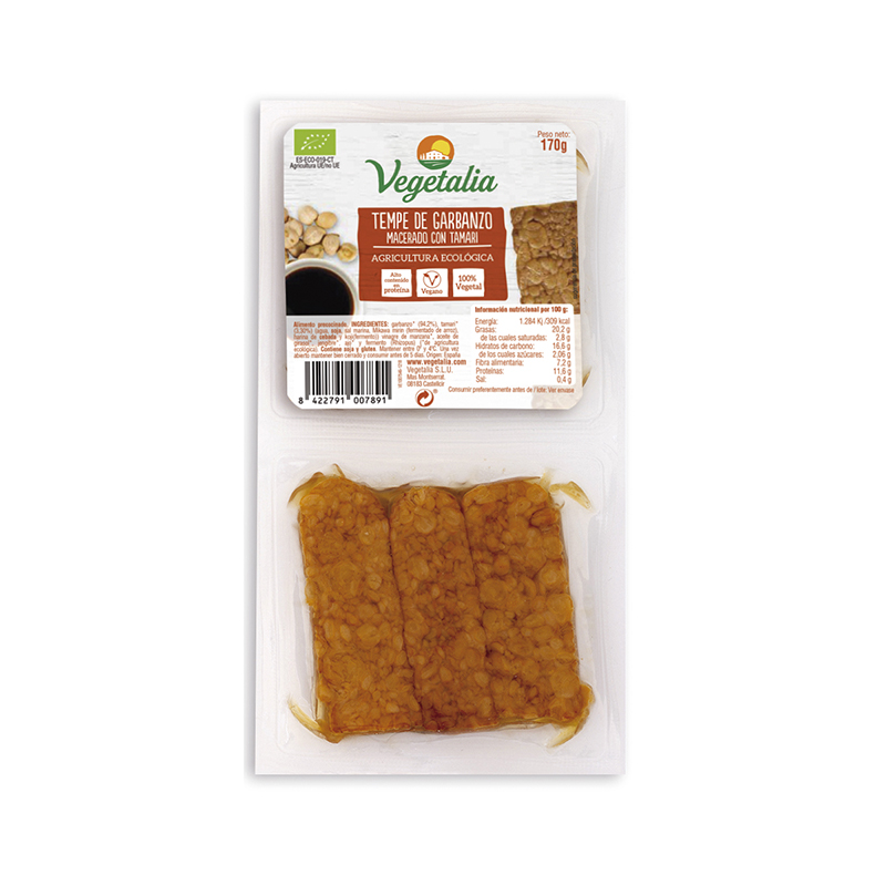 Tempe de cigró macerat 170g ECO