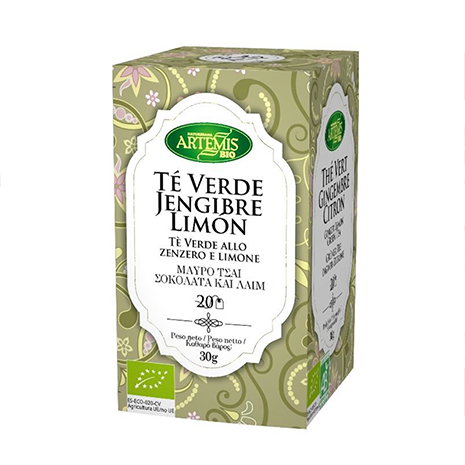 Té verde, jengibre y limón ECO