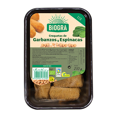 Croquetas garbanzo/espinacas ECO