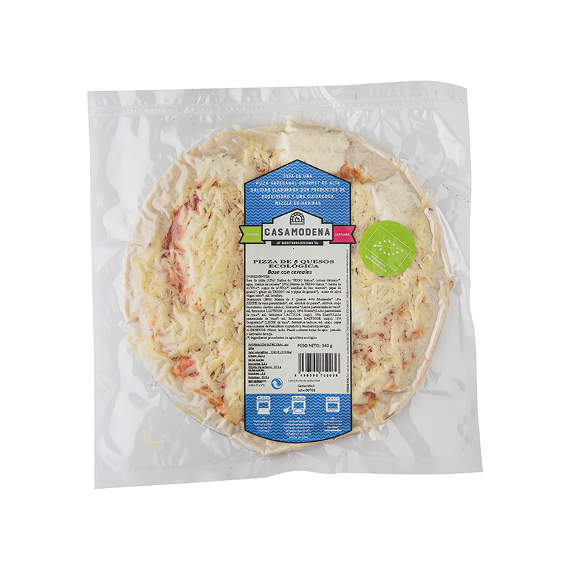 Pizza 5 formatges 340g ECO