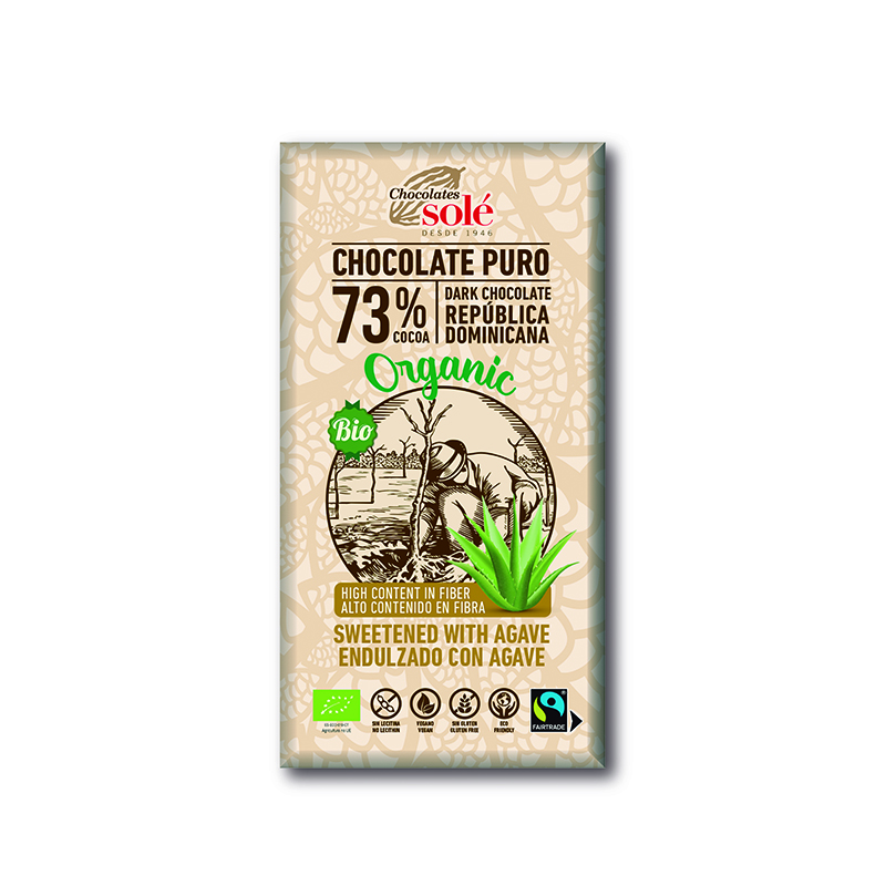 Choco negro c/ágave 100g ECO