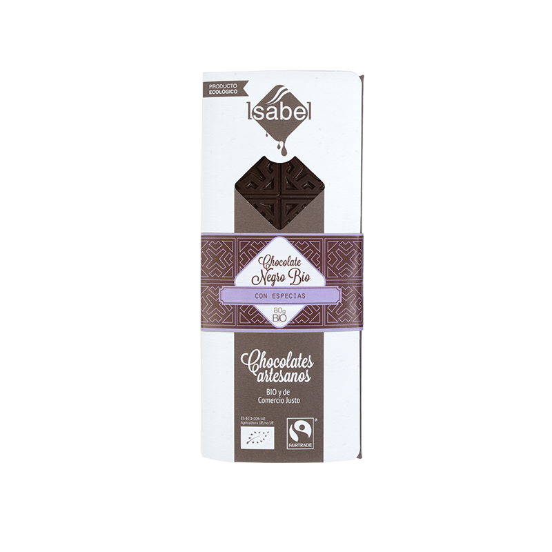 Xocolata Negre Espècies 80g ECO