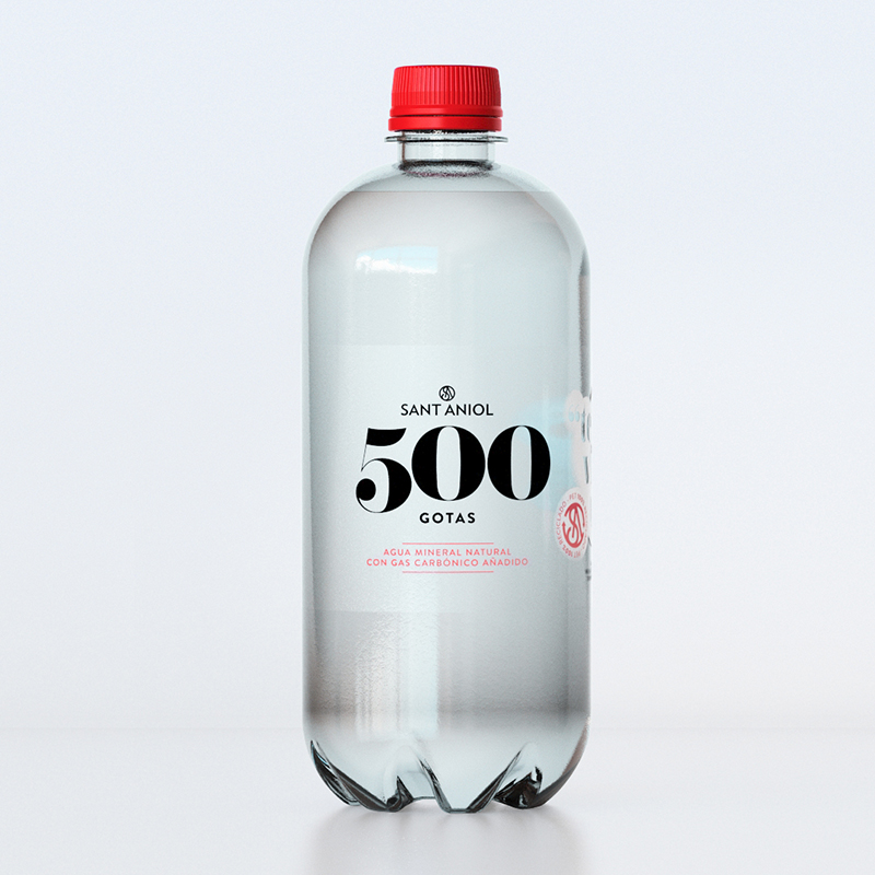 Agua Mineral Gas 500 Gotas 1L