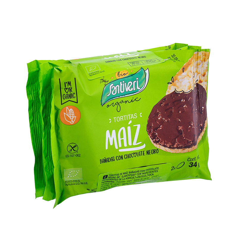 Tortitas de maíz chocolate negro 3x32g ECO